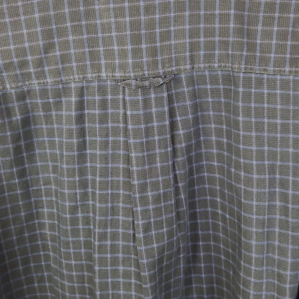 VTG Ermenegildo Zegna Plaid Print Long Sleeve Cotton Button Down Shirt Large - Picture 7 of 7